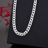original 925 sterling Silver Creative 7MM Chain Necklace For Women man  Party Wedding Jewelry Christmas gifts