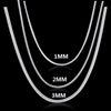 925 Stamped Silver Charm 1MM/2MM/3MM Snake Chain Necklace For Men Women party wedding Jewelry accessories gift