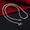 925 Stamped Silver Charm 1MM/2MM/3MM Snake Chain Necklace For Men Women party wedding Jewelry accessories gift