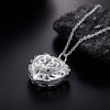 925 Stamped Silver Pretty romantic Heart Pendant Necklace For Women party wedding accessories Jewelry gifts