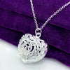 925 Stamped Silver Pretty romantic Heart Pendant Necklace For Women party wedding accessories Jewelry gifts