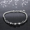925 sterling silver romantic heart Love Bracelet for woman  jewelry party wedding accessories gifts