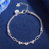 925 sterling silver romantic heart Love Bracelet for woman  jewelry party wedding accessories gifts