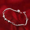 925 sterling silver romantic heart Love Bracelet for woman  jewelry party wedding accessories gifts