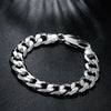 Classic12MM sideways men chain 925 sterling silver Bracelet for woman fine  jewelry Wedding party gifts