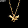 Gold Color Stainless Steel Men Hip hop eagle shape pendant necklaces   necklace male jewelry gifts