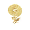 Gold Color Stainless Steel Men Hip hop eagle shape pendant necklaces   necklace male jewelry gifts