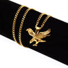 Gold Color Stainless Steel Men Hip hop eagle shape pendant necklaces   necklace male jewelry gifts