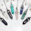 Hexagonal Column Quartz Necklaces Pendants Vintage Natural Stone Bullet Crystal Necklace For Women Jewelry