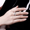charm 925 Stamped Silver Simple three circles Rings For Women size 5/6/7/8/9/10 Party wedding Jewelry gifts