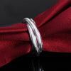 charm 925 Stamped Silver Simple three circles Rings For Women size 5/6/7/8/9/10 Party wedding Jewelry gifts