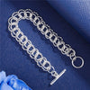 charm 925 sterling silver circle chain Bracelets for woman men fine Wedding party noble Jewelry Holiday gifts