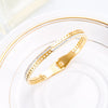 classic design elegant hollow crystal bracelet and stainless steel jewelry bracelet for women
