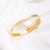 classic design elegant hollow crystal bracelet and stainless steel jewelry bracelet for women