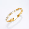 classic design elegant hollow crystal bracelet and stainless steel jewelry bracelet for women