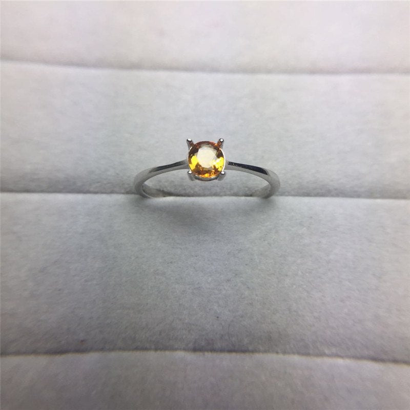 luxury ring high quality 100% natural citrine ring real 925 Solid Sterling Silver jewelry for lady wedding ring