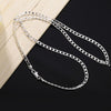 trend women 925 Stamped Silver Classic fine 4MM sideways Chain Necklaces 16-30 Inches party Jewelry Christmas Gifts