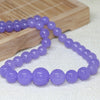 violet purple stone jades chalcedony 6-14mm round beads tower chain necklace for women choker jewelry 18inch B625