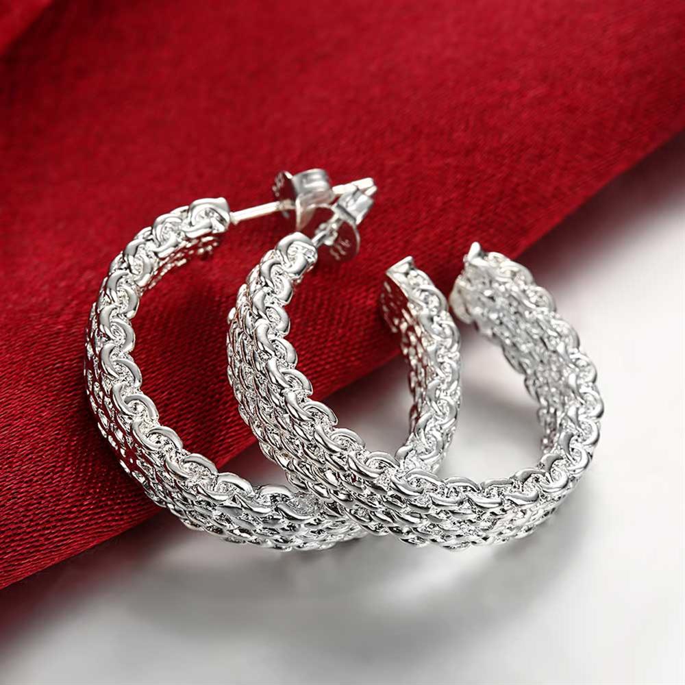 streetwear 925 sterling Silver bangles Bracelet stud earrings rings for woman size 6-10 wedding Gifts designer Jewelry set