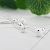 trend 925 Stamped Silver Smooth Beads Necklace For Women Party wedding accessories Jewelry Popular brands Gifts