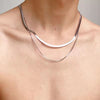 trend 925 Stamped silver Flat snake box chain necklace designer jewelry for Men Women Charms party wedding gifts