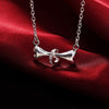 trend 925 Stamped silver fine Crystal Dog bones Pendant Necklaces for woman charm party Jewelry Christmas gifts