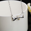 trend 925 Stamped silver fine Crystal Dog bones Pendant Necklaces for woman charm party Jewelry Christmas gifts