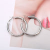 trend 925 Sterling Silver beautiful 5CM Big hoop earrings for Women party wedding designer Jewelry Christmas gifts