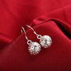 trend 925 sterling Silver Hollow Ball Pendant necklace earrings Jewelry set for women streetwear Party wedding gifts