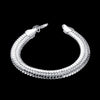 trend 925 sterling silver 10MM flat snake bone Bracelet for men woman fine  party jewelry wedding accessories gifts