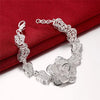 trend 925 sterling silver Beautiful flower Bracelet for woman fine  charms jewelry Wedding party Holiday gifts