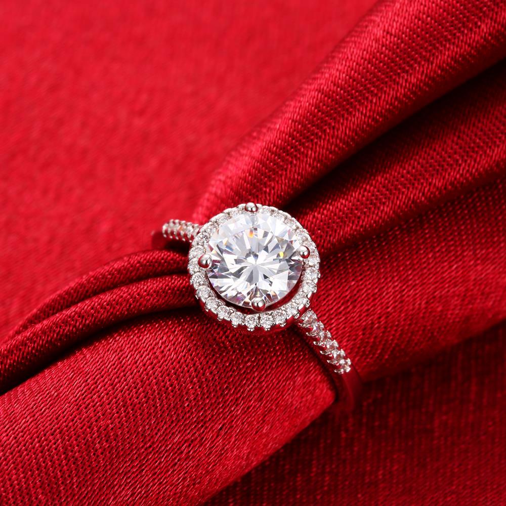 trend Classic charms 925 Sterling Silver diamond rings for women crystal adjustable size party Gifts wedding Jewelry