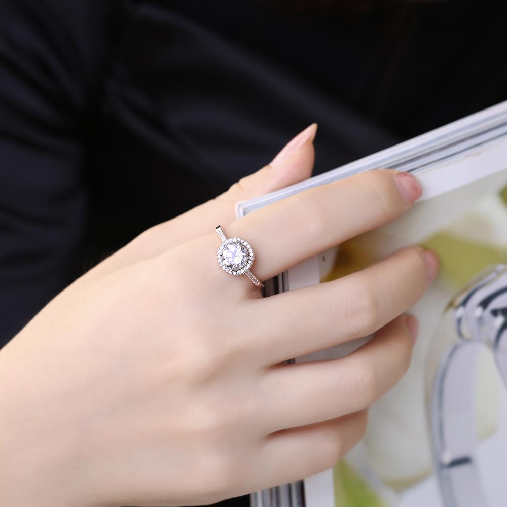 trend Classic charms 925 Sterling Silver diamond rings for women crystal adjustable size party Gifts wedding Jewelry