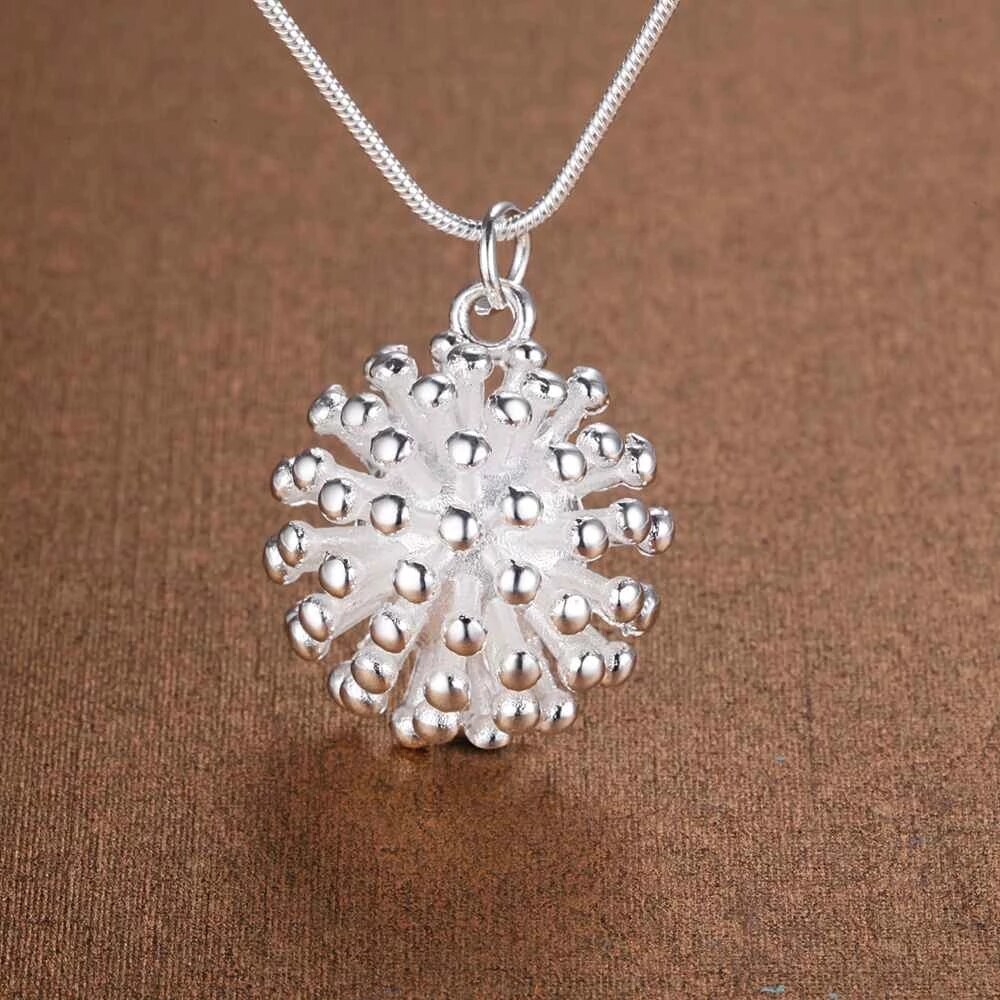 trend brands 925 Stamped Silver Fireworks Pendant Necklace For Women  designer party wedding Jewelry gifts