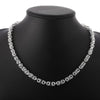 trend designer 925 Sterling Silver classic Circle chain Bracelet necklace for men women Jewelry set Party gifts