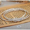 trend fine Three circles bangle 925 sterling Silver bracelets for women noble Party wedding accessories Jewelry gift