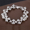 trend products 925 Sterling Silver Pretty Double beads Chain Bracelets for Women classic Wedding Party gifts Jewelry