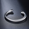 trend twisted wire bangles 925 sterling Silver cuff Bracelets for Women Party wedding accessories Gift Jewelry
