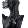 woman Jewelry sets 925 sterling Silver Fine Retro Round tree Pendant necklace earrings Party wedding Holiday gifts