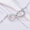 HuaTang Rhinestone Infinity Love Pendant Necklace for Women Silver Color Chains Lady Party Collares Jewelry on the Neck