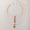 HuaTang Funny Santa Claus Pendant Necklace Set for Women Cute Elk Colorful Drop Oil Alloy Sweater Chain Christmas Jewelry 20662