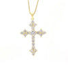 Huitan Cool Cross Necklace for Women Inlaid CZ Stone Hip Hop Style Girl’s Pendant Necklace with Special Box Chain  Jewelry