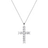 Huitan Hip Hop Girl's Cross Pendant Necklace with Brilliant Cubic Zirconia Rock Party Accessories for Women Personality Gift New