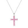 Huitan Hip Hop Girl's Cross Pendant Necklace with Brilliant Cubic Zirconia Rock Party Accessories for Women Personality Gift New