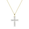 Huitan Hip Hop Girl's Cross Pendant Necklace with Brilliant Cubic Zirconia Rock Party Accessories for Women Personality Gift New