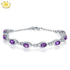 Hutang 4.54ct Genuine Amethyst Bracelet Solid 925 Sterling Silver Purple Gemstone Fine Jewelry Women's 2020 New Design