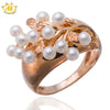 Hutang Cultured Pearl Solid 925 Sterling Silver Ring Fine Jewelry For Women