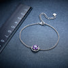 Wholesale prices 100% Natural Three circles Amethyst Crystal Beads Bracelet 13-14mm