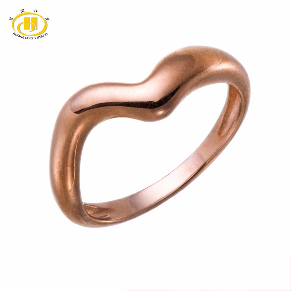 Hutang Solid 925 Sterling Silver Ring Fine Jewelry Wedding for Womens & Mens