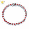 Hutang Stone Jewelry 5.28Ct Natural Garnet Solid 925 Sterling Silver S Link Bracelet for women Gemstone Jewelry Birthd Gift 7